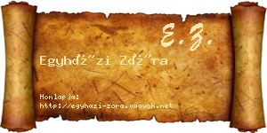 Egyházi Zóra névjegykártya